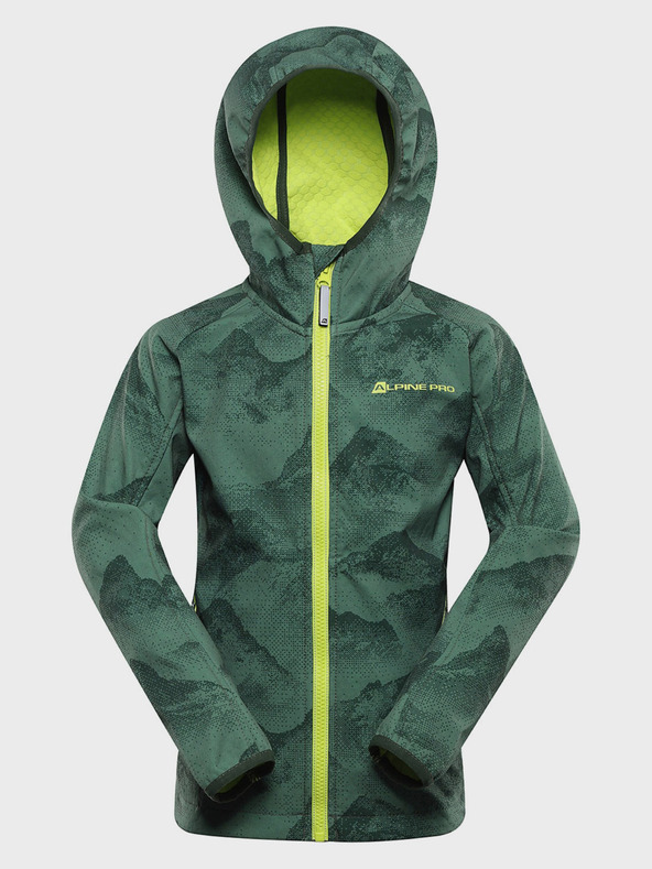 ALPINE PRO Zöld gyermek softshell dzseki membránnal Alpine Pro Ezoro