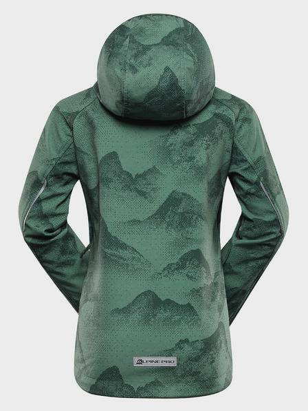 ALPINE PRO Zöld gyermek softshell dzseki membránnal Alpine Pro Ezoro