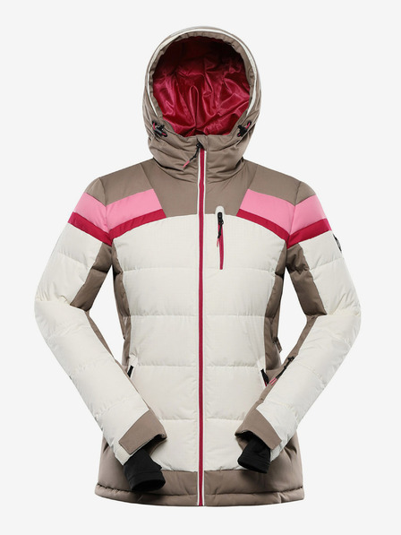 ALPINE PRO Női pehelypaplan sí dzseki ptx membránnal ALPINE PRO FERERA creme
