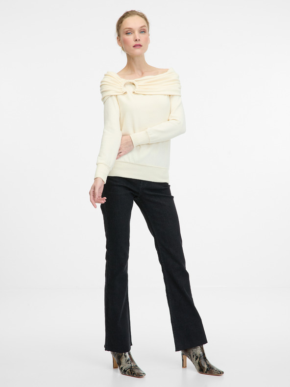 Orsay ORSAY krémszínű női hosszú ujjú póló