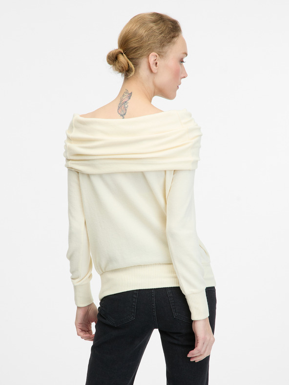 Orsay ORSAY krémszínű női hosszú ujjú póló