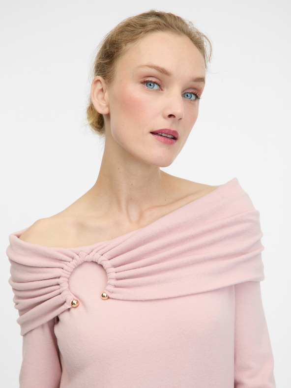 Orsay ORSAY világos rózsaszín női hosszú ujjú póló