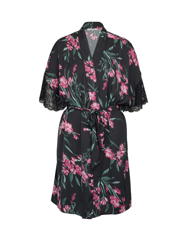 Orsay ORSAY fekete női szatén fürdőköpeny