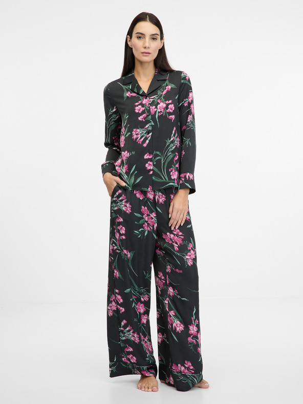 Orsay ORSAY fekete női szatén hálóing