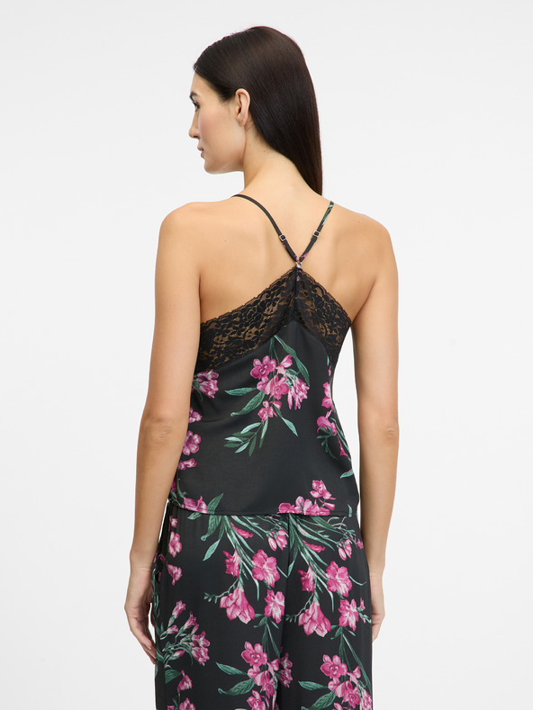 Orsay ORSAY fekete női szatén pizsama felső