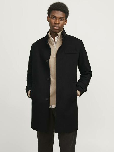 Jack & Jones Férfi fekete Jack & Jones gyapjú kabát