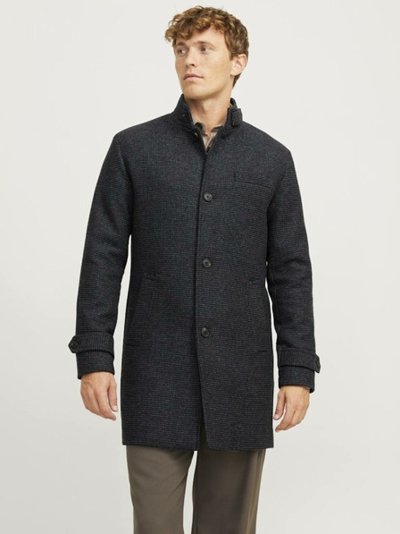 Jack & Jones Sötétszürke férfi Jack & Jones gyapjúkabát