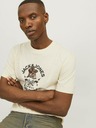 Jack & Jones Jack & Jones Seven krémszínű férfi póló