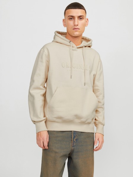 Jack & Jones Jack & Jones Frederiks férfi bézs színű melegítőpulóver