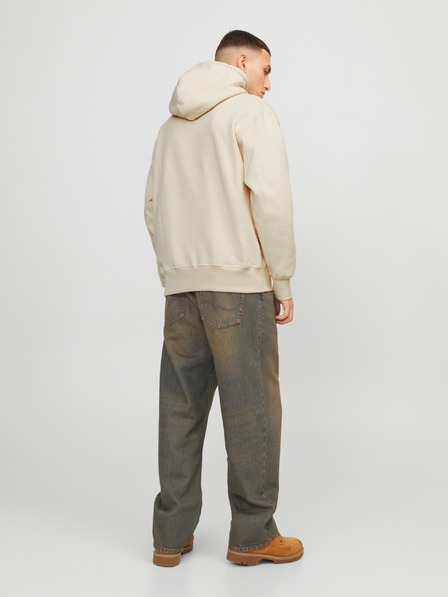 Jack & Jones Jack & Jones Frederiks férfi bézs színű melegítőpulóver
