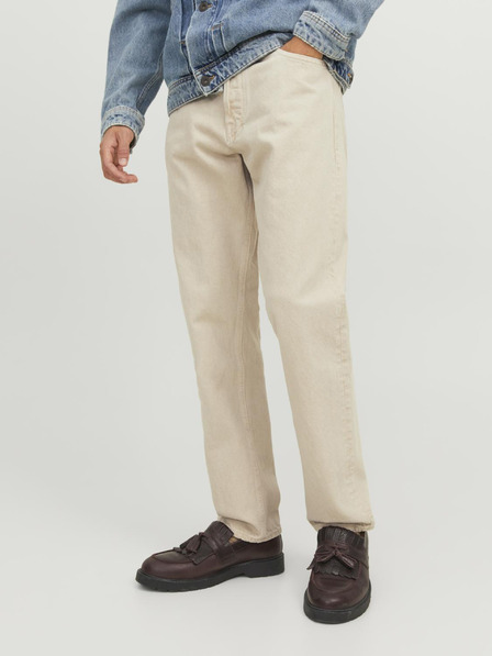Jack & Jones Bézs férfi egyenes szabású farmernadrág Jack & Jones Chris