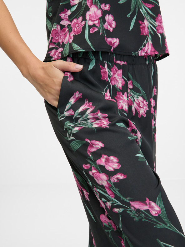 Orsay ORSAY fekete női szatén pizsamanadrág