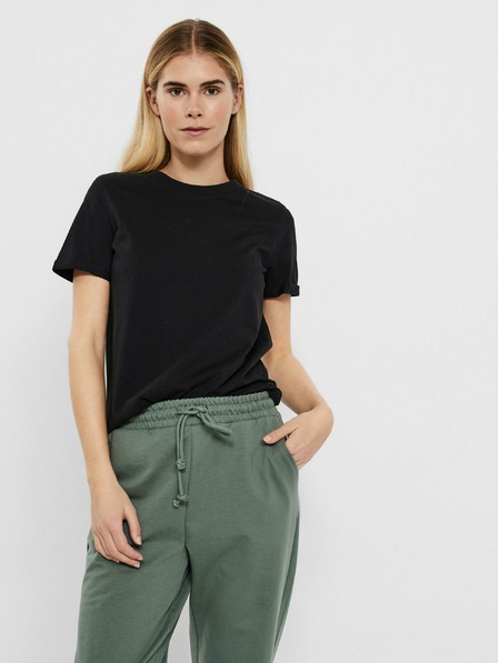 Vero Moda Fekete basic póló VERO MODA Paula VERO MODA Paula
