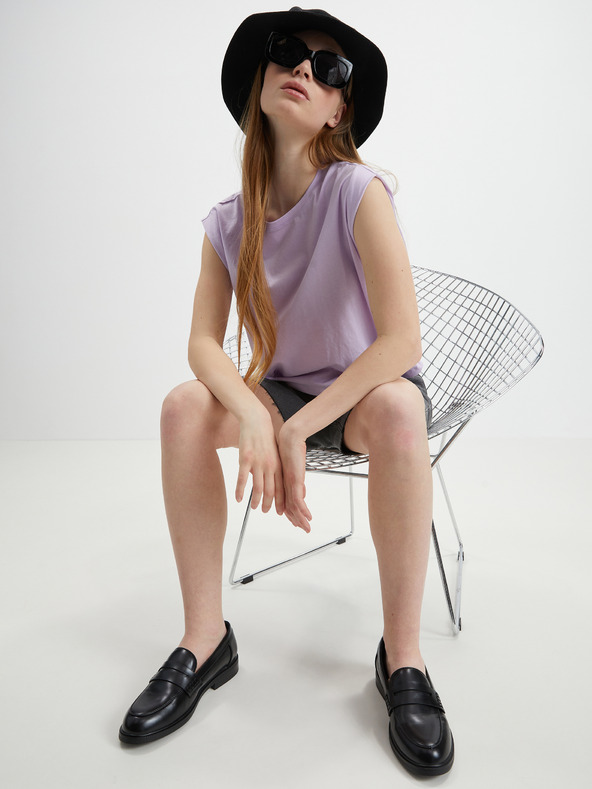 Vero Moda Világos lila VERO MODA női basic póló Panna Panna