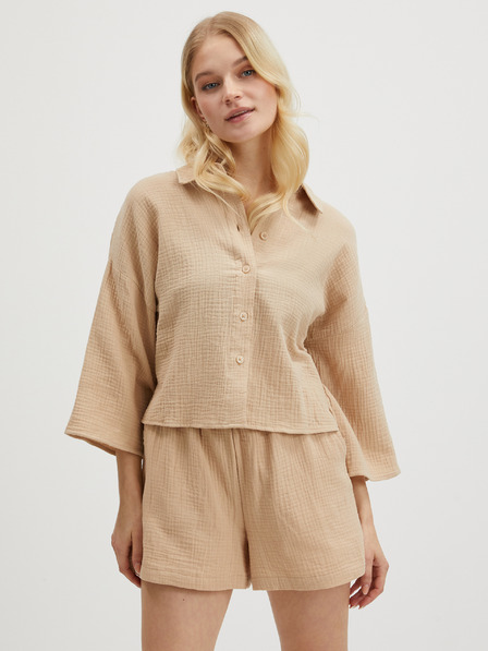 Vero Moda Bézs VERO MODA Natali női póló bézs színben
