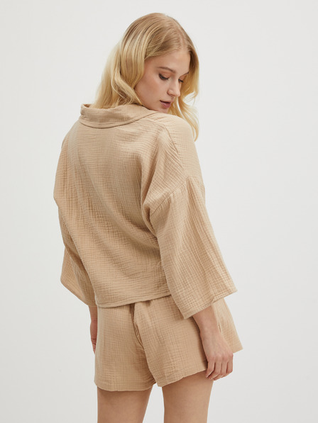 Vero Moda Bézs VERO MODA Natali női póló bézs színben