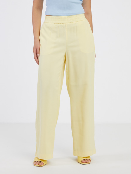 Vero Moda Világossárga női széles szárú nadrág VERO MODA Carmen