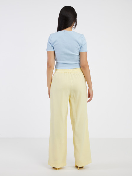 Vero Moda Világossárga női széles szárú nadrág VERO MODA Carmen