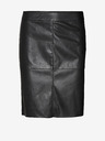 Vero Moda Fekete női bőrszoknya VERO MODA Olympia Olympia