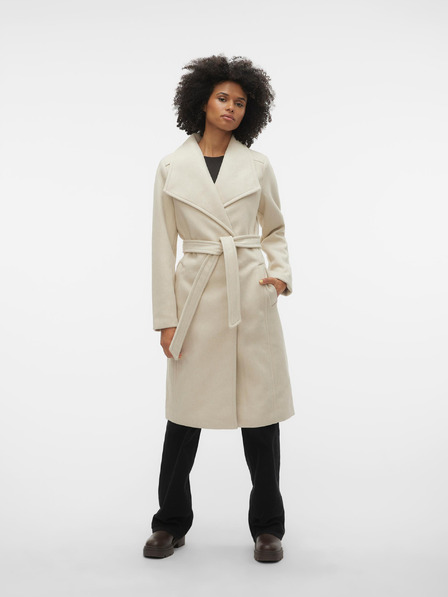 Vero Moda Krémszínű női kabát VERO MODA Paula