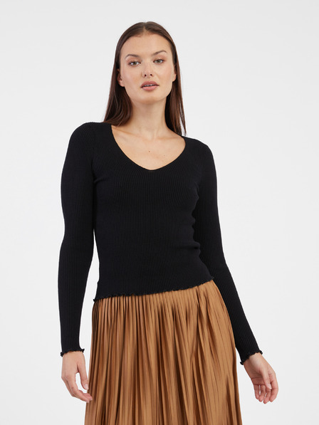 Vero Moda Fekete VERO MODA Evie női pulóver VERO MODA Evie