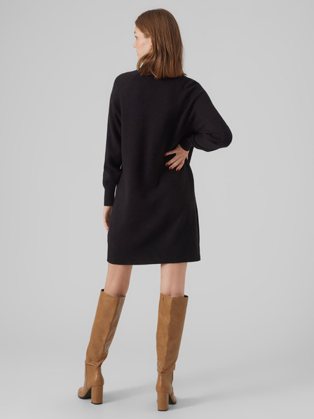 Vero Moda Fekete női pulóver ruha VERO MODA Goldneedle Goldneedle