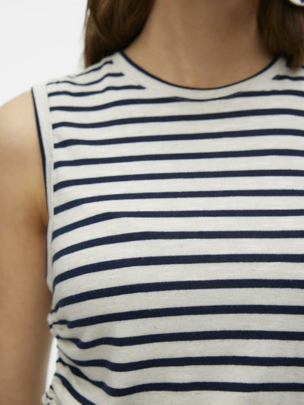 Vero Moda Kék és krémszínű csíkos felső Vero Moda Holly