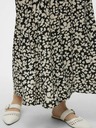 Vero Moda Krémszínű és fekete női virágos maxiszoknya Vero Moda Alba Alba