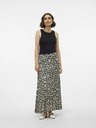 Vero Moda Krémszínű és fekete női virágos maxiszoknya Vero Moda Alba Alba