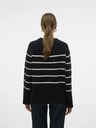 Vero Moda Bézs-fekete női csíkos pulóver Vero Moda Flawless