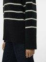 Vero Moda Bézs-fekete női csíkos pulóver Vero Moda Flawless