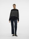 Vero Moda Bézs-fekete női csíkos pulóver Vero Moda Flawless