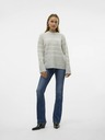 Vero Moda Bézs és szürke női csíkos pulóver Vero Moda Flawless női csíkos pulóver Vero Moda Flawless