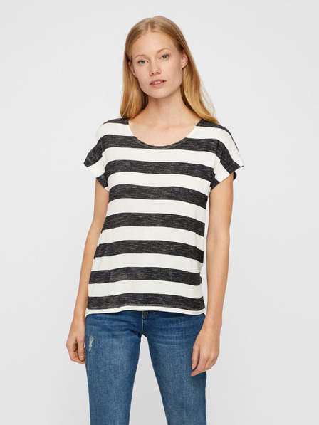 Vero Moda Fekete-fehér csíkos VERO MODA Wide Stripe póló