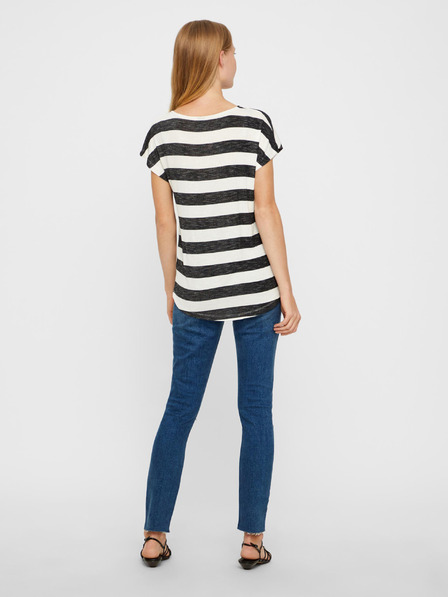 Vero Moda Fekete-fehér csíkos VERO MODA Wide Stripe póló