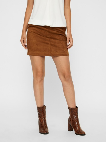 Vero Moda VERO MODA Donna Dina barna szarvasbőr szoknya VERO MODA Donna Dina