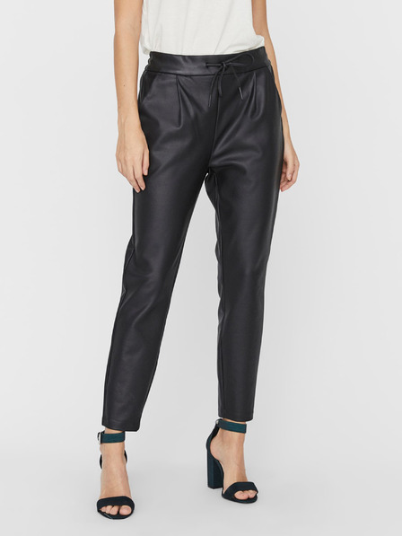 Vero Moda Fekete bőrnadrág VERO MODA Eva