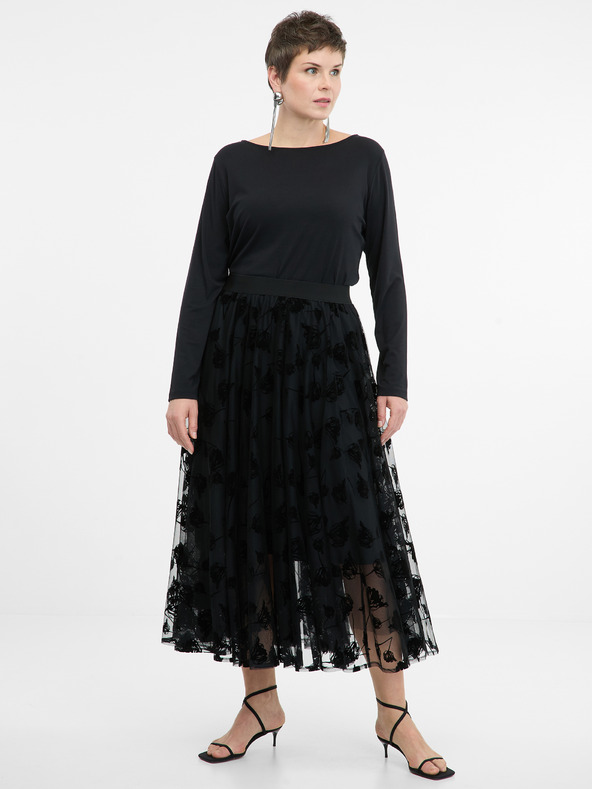 Orsay ORSAY fekete, hosszú ujjú női póló