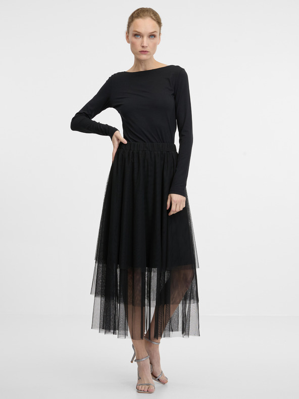 Orsay ORSAY fekete, hosszú ujjú női póló