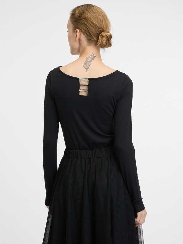 Orsay ORSAY fekete, hosszú ujjú női póló