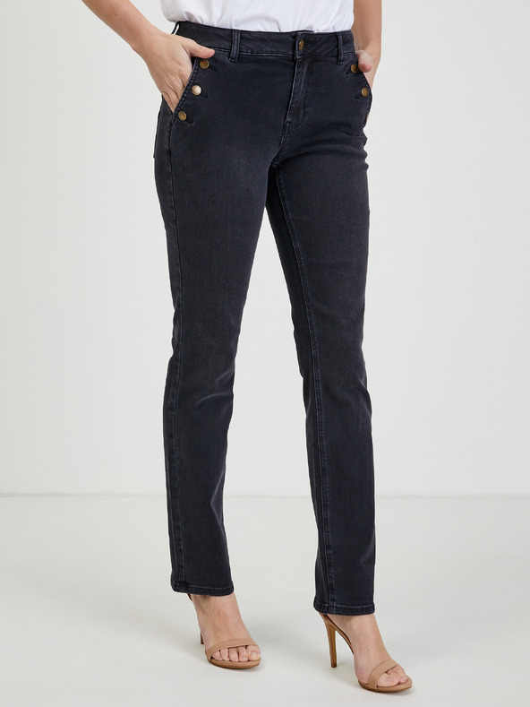 Orsay ORSAY fekete straight fit női farmer