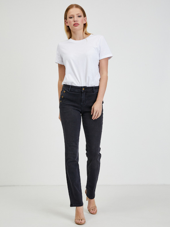 Orsay ORSAY fekete straight fit női farmer
