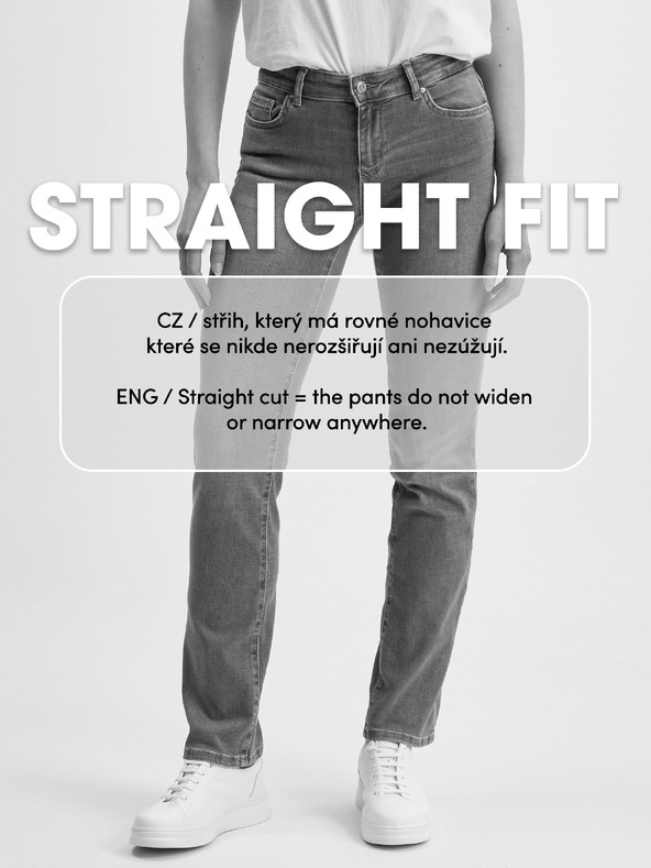 Orsay ORSAY fekete straight fit női farmer