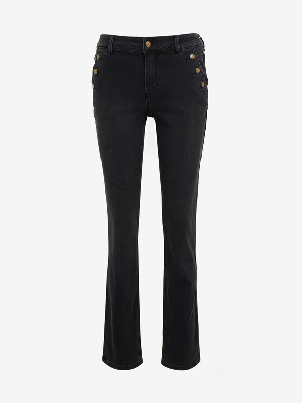 Orsay ORSAY fekete straight fit női farmer