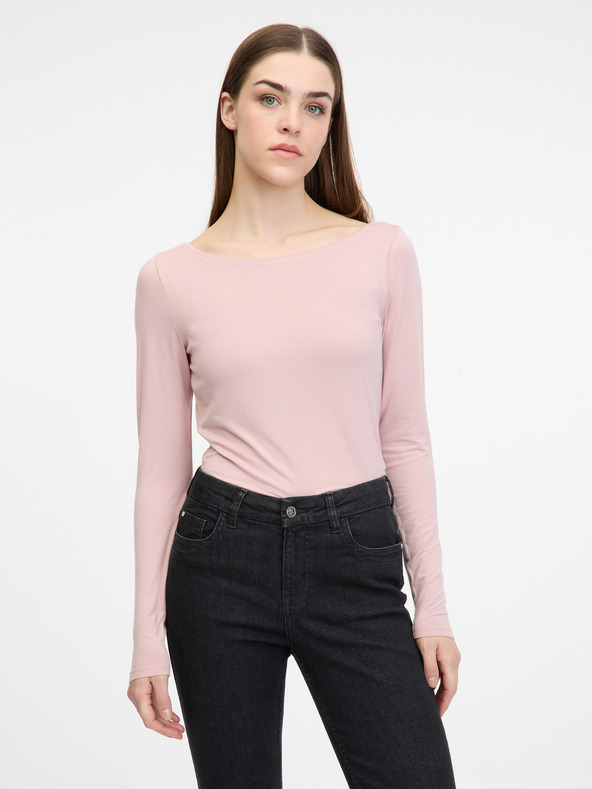 Orsay ORSAY világos rózsaszín női hosszú ujjú póló