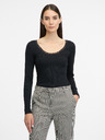 Orsay ORSAY fekete, hosszú ujjú női póló