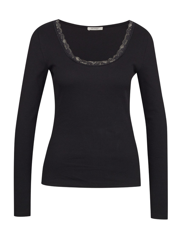 Orsay ORSAY fekete, hosszú ujjú női póló
