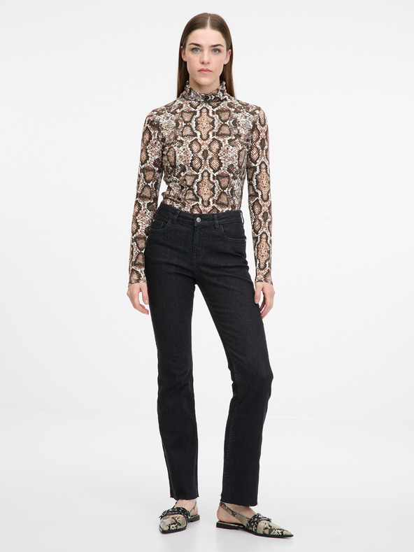 Orsay Orsay bézs színű női hosszú ujjú póló