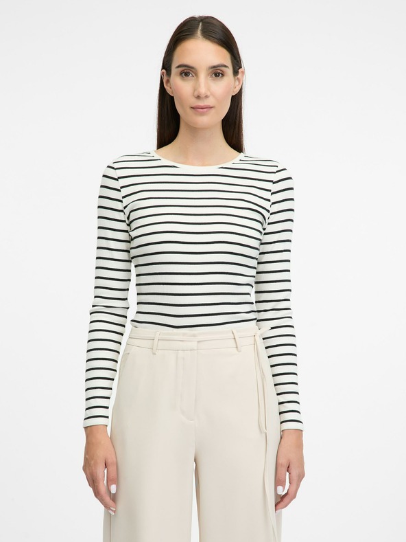 Orsay ORSAY krémszínű női hosszú ujjú póló