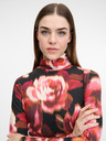 Orsay Orsay piros mintás női hosszú ujjú póló